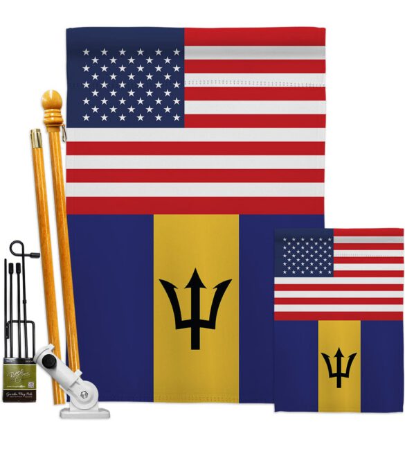 Barbados US Friendship - Nationality Flags of the World Vertical Impressions Decorative Flags HG140292 Made In USA - Image 7