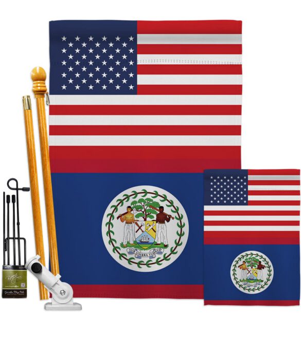 Belize US Friendship - Nationality Flags of the World Vertical Impressions Decorative Flags HG140297 Made In USA - Image 6