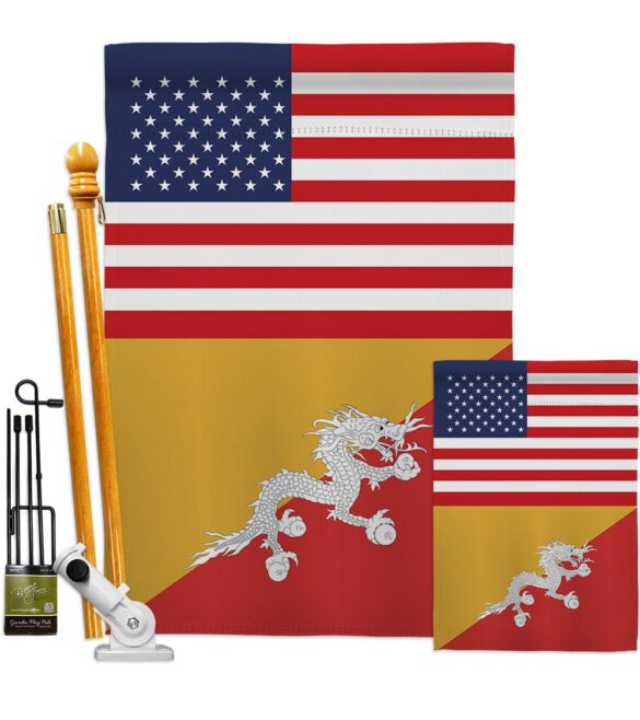 Bhutan US Friendship - Nationality Flags of the World Vertical Impressions Decorative Flags HG140300 Made In USA - Image 6