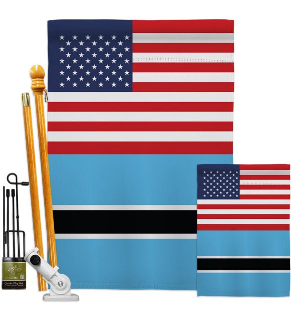 Botswana US Friendship - Nationality Flags of the World Vertical Impressions Decorative Flags HG140311 Made In USA - Image 6