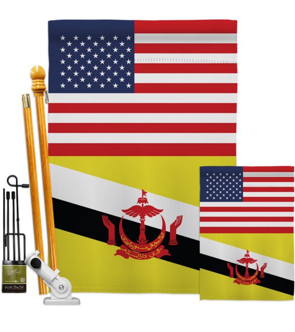 Brunei US Friendship - Nationality Flags of the World Vertical Impressions Decorative Flags HG140322 Made In USA - Image 6