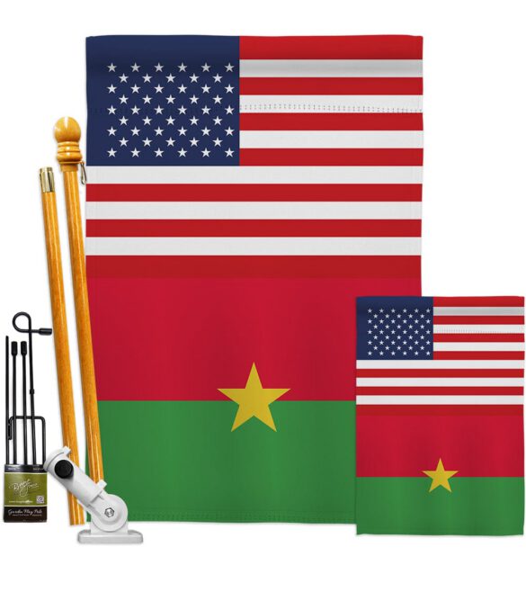 Burkina Faso US Friendship - Nationality Flags of the World Vertical Impressions Decorative Flags HG140324 Made In USA - Image 6