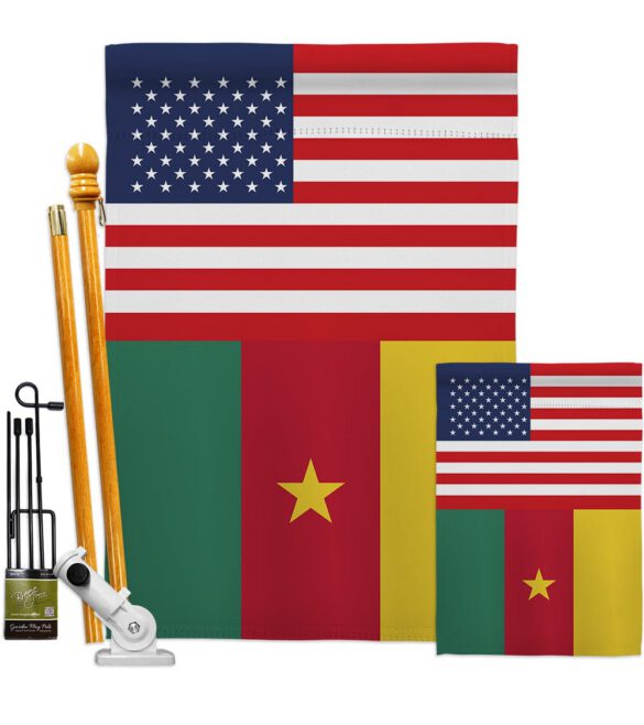 Cameroon US Friendship - Nationality Flags of the World Vertical Impressions Decorative Flags HG140328 Made In USA - Image 6