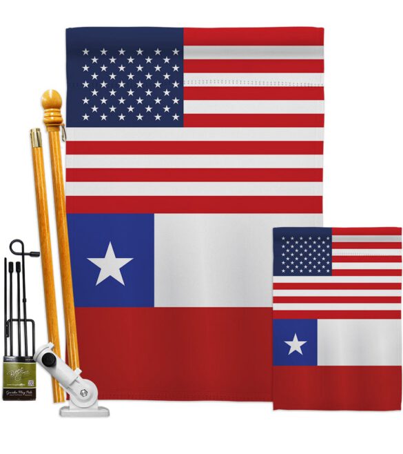 Chile US Friendship - Nationality Flags of the World Vertical Impressions Decorative Flags HG140335 Made In USA - Image 6