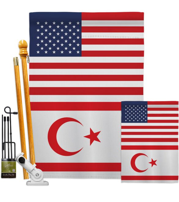 Cyprus Northern US Friendship - Nationality Flags of the World Vertical Impressions Decorative Flags HG140356 Made In USA - Image 6