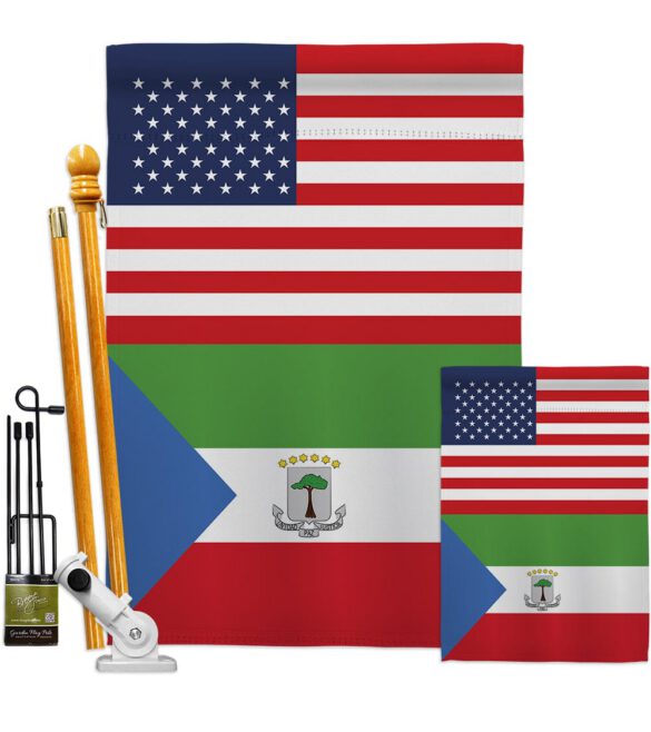 Equatorial Guinea US Friendship - Nationality Flags of the World Vertical Impressions Decorative Flags HG140369 Made In USA - Image 6