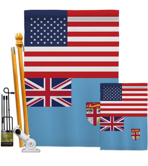 FIJI US Friendship - Nationality Flags of the World Vertical Impressions Decorative Flags HG140377 Made In USA - Image 6