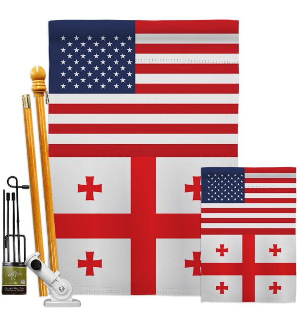 Georgia Republic US Friendship - Nationality Flags of the World Vertical Impressions Decorative Flags HG140382 Made In USA - Image 6