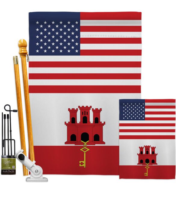 Gibraltar US Friendship - Nationality Flags of the World Vertical Impressions Decorative Flags HG140386 Made In USA - Image 6