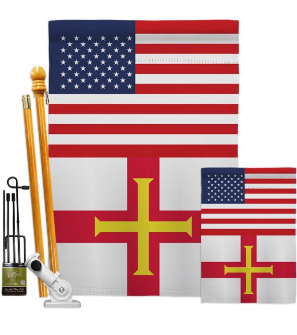 Guernsey US Friendship - Nationality Flags of the World Vertical Impressions Decorative Flags HG140392 Made In USA - Image 6