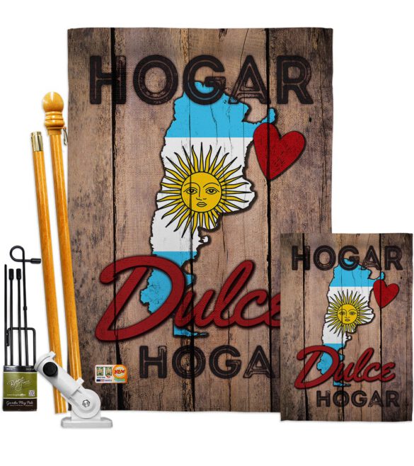 Country Argentina Hogar Dulce Hogar - Nationality Flags of the World Vertical Impressions Decorative Flags HG191163 Made In USA - Image 6