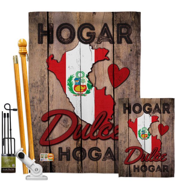 Country Peru Hogar Dulce Hogar - Nationality Flags of the World Vertical Impressions Decorative Flags HG191165 Made In USA - Image 6