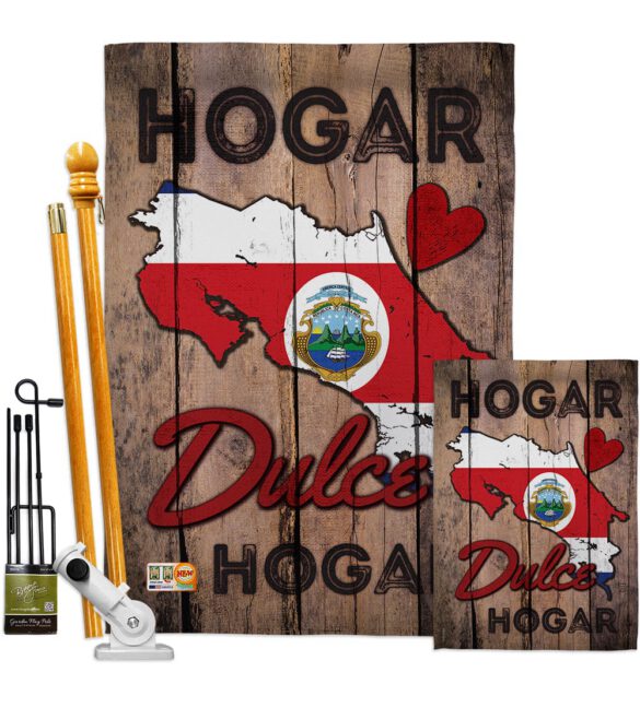 Country Costa Rica Hogar Dulce Hogar - Nationality Flags of the World Vertical Impressions Decorative Flags HG191169 Made In USA - Image 6