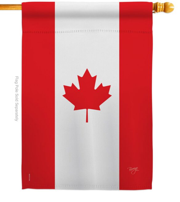 Canada - Nationality Flags of the World Vertical Impressions Decorative Flags HG108008 Made In USA - Image 2