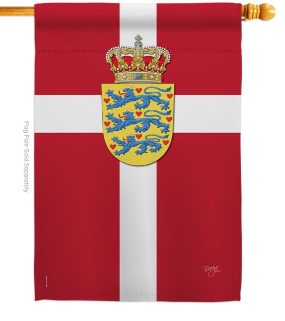Denmark - Nationality Flags of the World Vertical Impressions Decorative Flags HG108093 Made In USA - Image 2