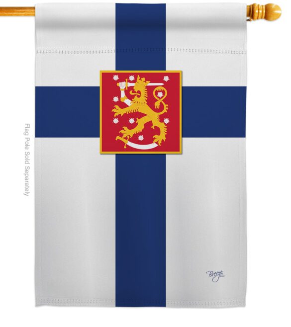 Finland - Nationality Flags of the World Vertical Impressions Decorative Flags HG108103 Made In USA - Image 2