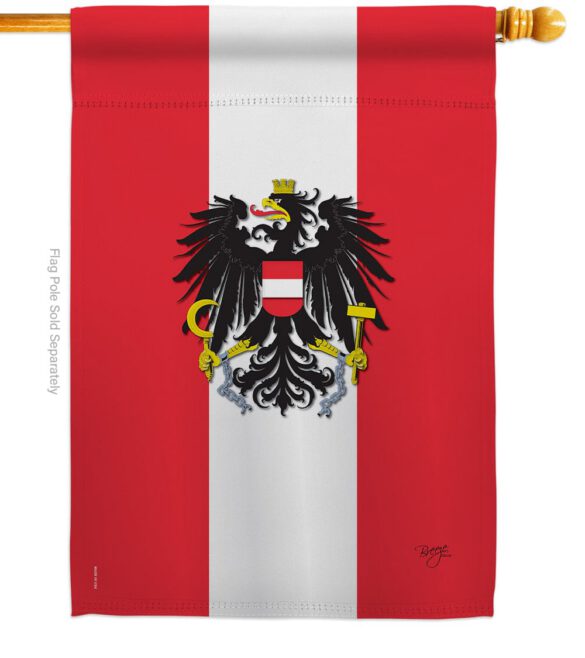 Austria - Nationality Flags of the World Vertical Impressions Decorative Flags HG108119 Made In USA - Image 3