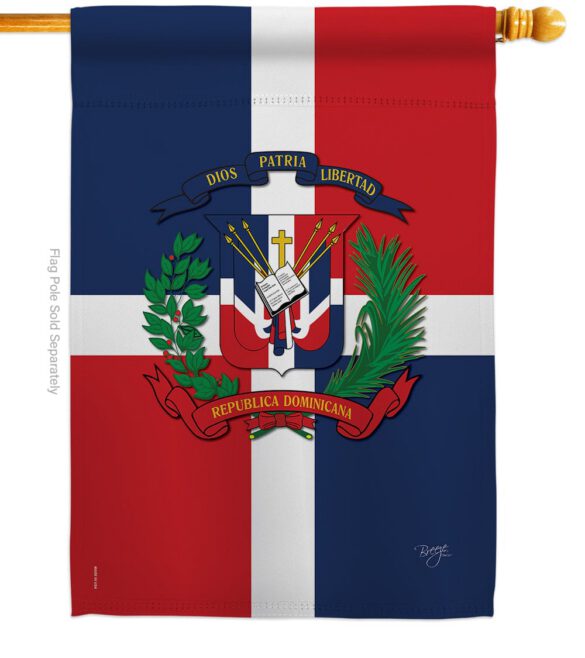 Dominican Republic - Nationality Flags of the World Vertical Impressions Decorative Flags HG108156 Made In USA - Image 2