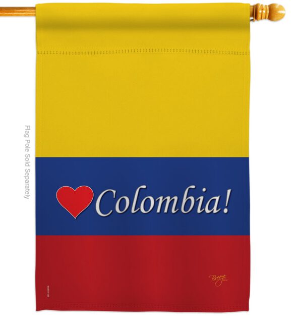 Colombia - Nationality Flags of the World Vertical Impressions Decorative Flags HG108161 Made In USA - Image 2