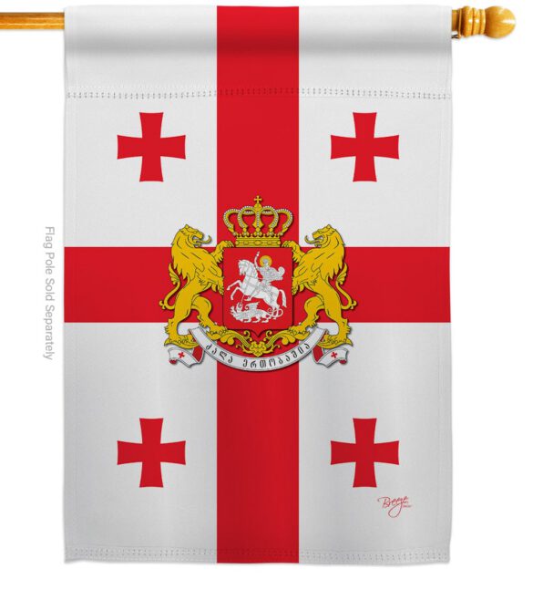 Georgia Republic - Nationality Flags of the World Vertical Impressions Decorative Flags HG108212 Made In USA - Image 2