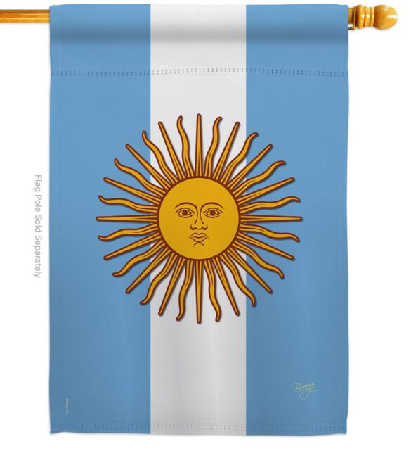 Argentina - Nationality Flags of the World Vertical Impressions Decorative Flags HG108214 Made In USA - Image 3