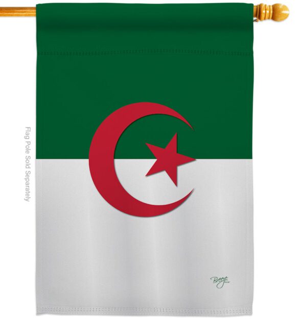 Algeria - Nationality Flags of the World Vertical Impressions Decorative Flags HG108216 Made In USA - Image 3