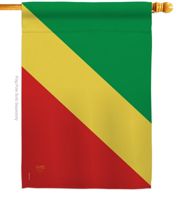 Congo - Nationality Flags of the World Vertical Impressions Decorative Flags HG108293 Made In USA - Image 2