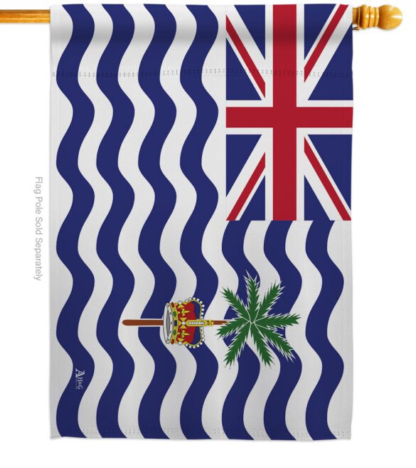 British Indian Ocean Territory - Nationality Flags of the World Vertical Impressions Decorative Flags HG140038 Made In USA - Image 2