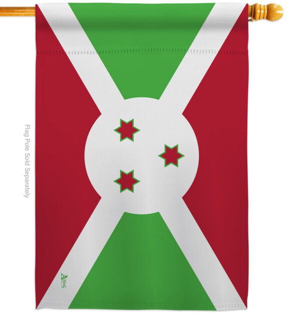 Burundi - Nationality Flags of the World Vertical Impressions Decorative Flags HG140043 Made In USA - Image 2
