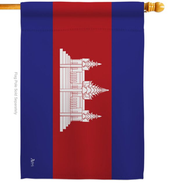 Cambodia - Nationality Flags of the World Vertical Impressions Decorative Flags HG140044 Made In USA - Image 2