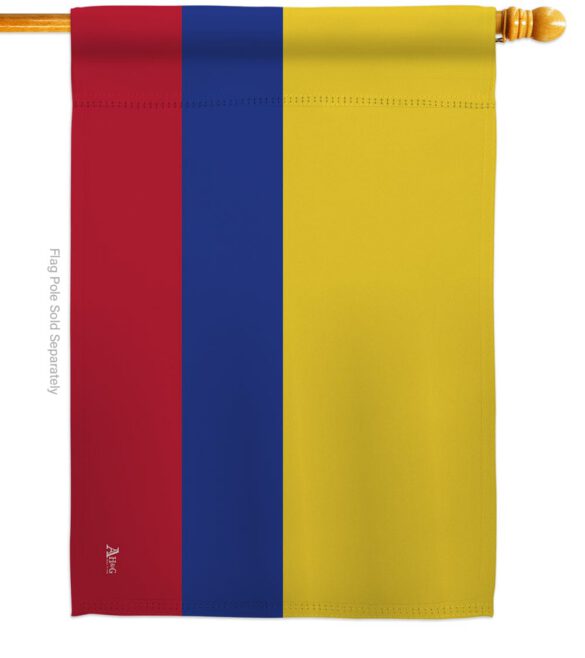 Colombia - Nationality Flags of the World Vertical Impressions Decorative Flags HG140055 Made In USA - Image 2