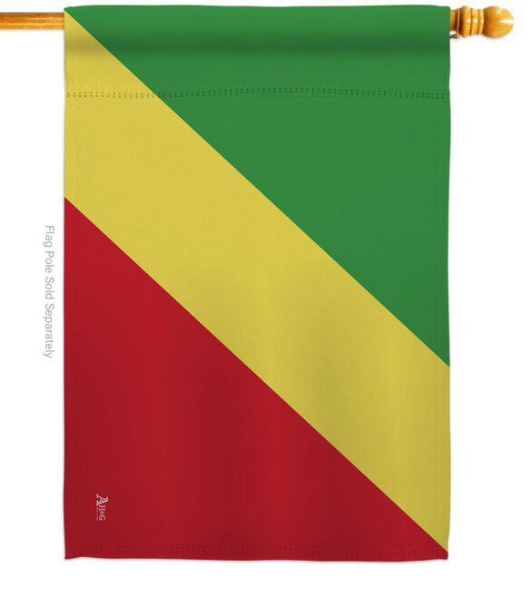 Congo-Republic - Nationality Flags of the World Vertical Impressions Decorative Flags HG140058 Made In USA - Image 2