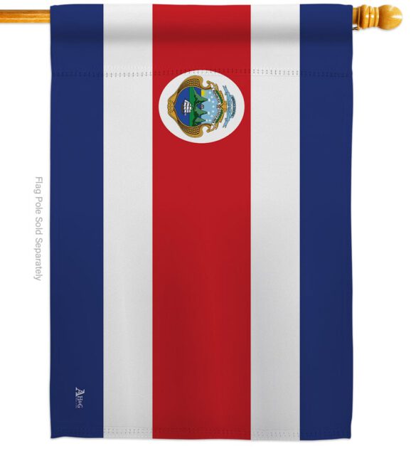 Costa Rica - Nationality Flags of the World Vertical Impressions Decorative Flags HG140060 Made In USA - Image 2