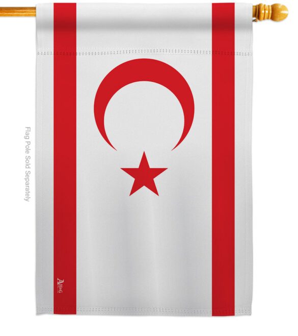 Cyprus Northern - Nationality Flags of the World Vertical Impressions Decorative Flags HG140065 Made In USA - Image 2