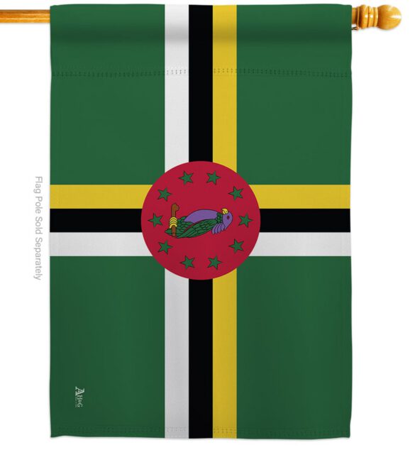 Dominica - Nationality Flags of the World Vertical Impressions Decorative Flags HG140069 Made In USA - Image 2