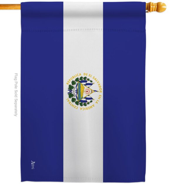 El Salvador - Nationality Flags of the World Vertical Impressions Decorative Flags HG140075 Made In USA - Image 2