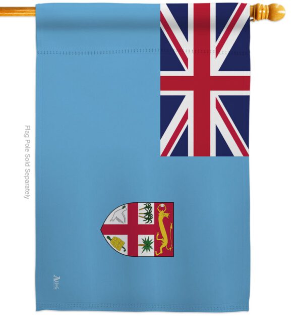 FIJI - Nationality Flags of the World Vertical Impressions Decorative Flags HG140084 Made In USA - Image 2