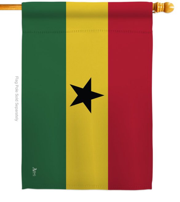 Ghana - Nationality Flags of the World Vertical Impressions Decorative Flags HG140092 Made In USA - Image 2