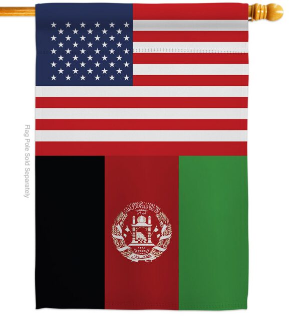 Afghanistan US Friendship - Nationality Flags of the World Vertical Impressions Decorative Flags HG140271 Made In USA - Image 3