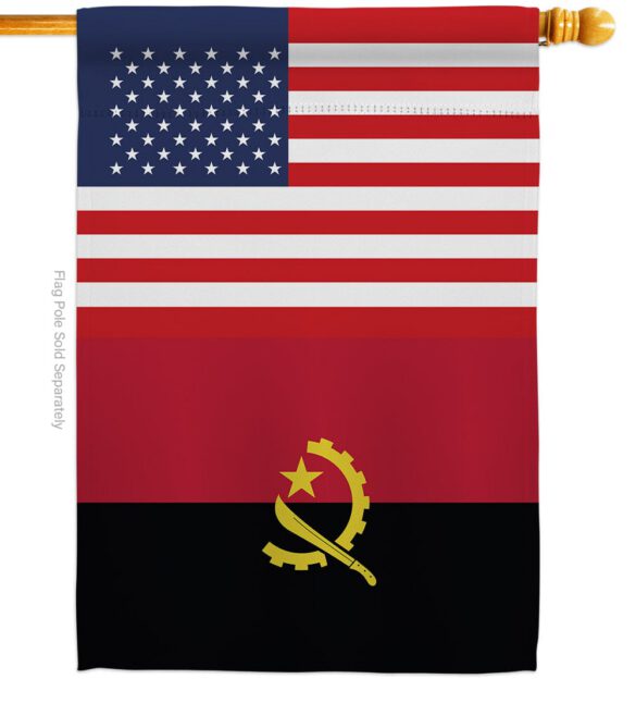 Angola US Friendship - Nationality Flags of the World Vertical Impressions Decorative Flags HG140276 Made In USA - Image 3