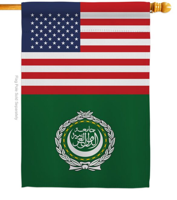 Arab League US Friendship - Nationality Flags of the World Vertical Impressions Decorative Flags HG140281 Made In USA - Image 3