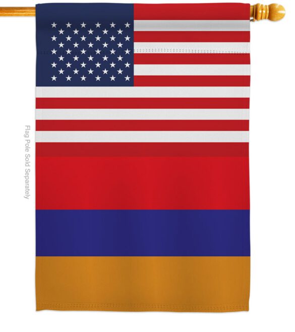 Armenia US Friendship - Nationality Flags of the World Vertical Impressions Decorative Flags HG140282 Made In USA - Image 3