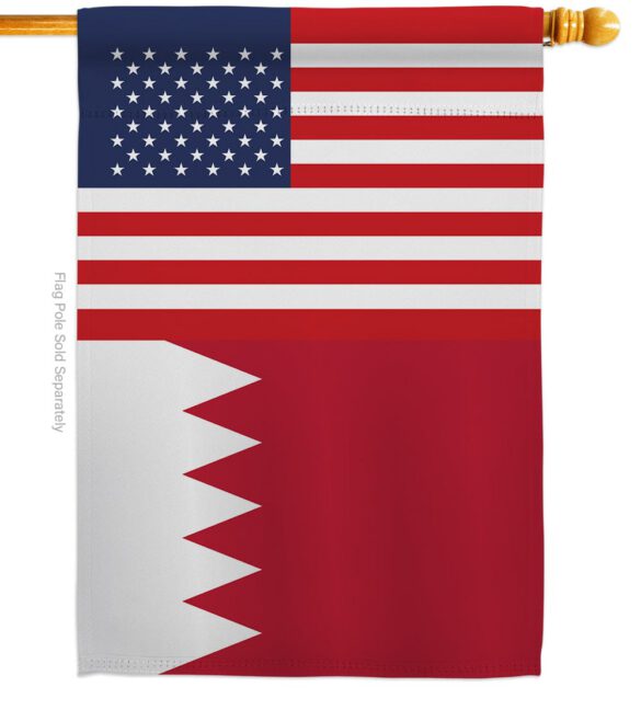 Bahrain US Friendship - Nationality Flags of the World Vertical Impressions Decorative Flags HG140290 Made In USA - Image 3