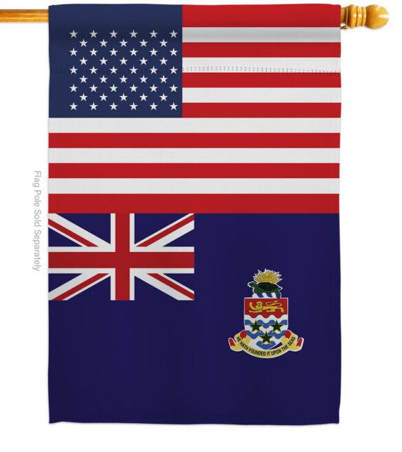 Cayman Islands US Friendship - Nationality Flags of the World Vertical Impressions Decorative Flags HG140331 Made In USA - Image 2