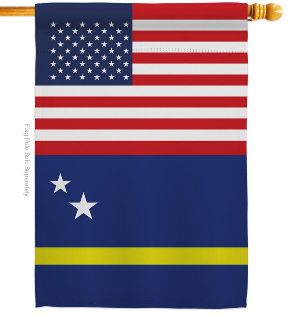 Curacao US Friendship - Nationality Flags of the World Vertical Impressions Decorative Flags HG140351 Made In USA - Image 2