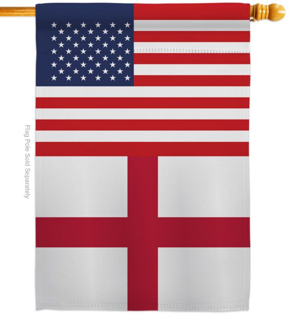 England US Friendship - Nationality Flags of the World Vertical Impressions Decorative Flags HG140368 Made In USA - Image 2