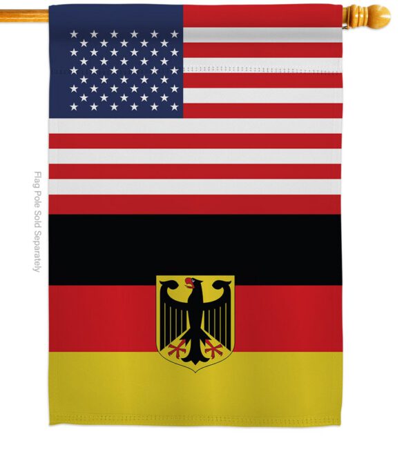 Germany w/Eagle US Friendship - Nationality Flags of the World Vertical Impressions Decorative Flags HG140383 Made In USA - Image 2