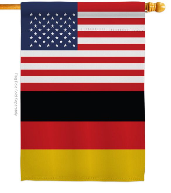 Germany US Friendship - Nationality Flags of the World Vertical Impressions Decorative Flags HG140384 Made In USA - Image 2
