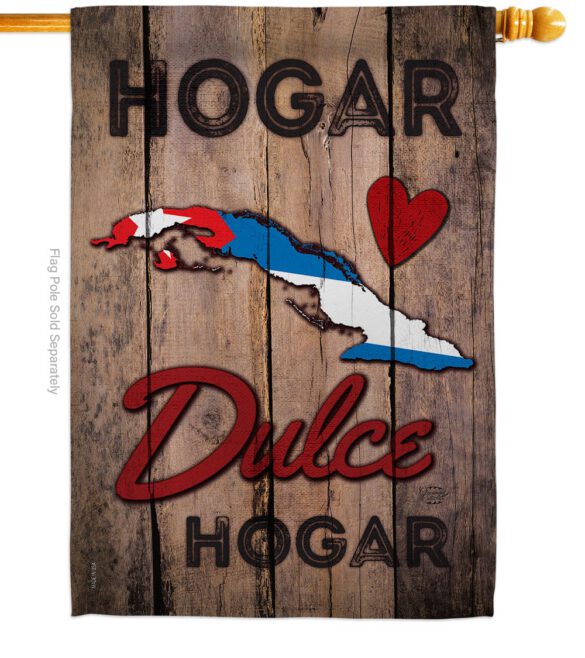 Country Cuba Hogar Dulce Hogar - Nationality Flags of the World Vertical Impressions Decorative Flags HG191167 Made In USA - Image 2