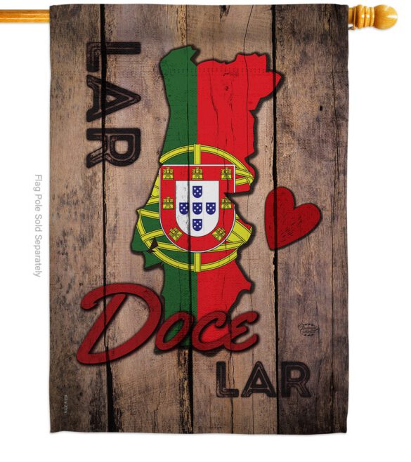Country Porugal Lar Doce Lar - Nationality Flags of the World Vertical Impressions Decorative Flags HG192028 Made In USA - Image 2